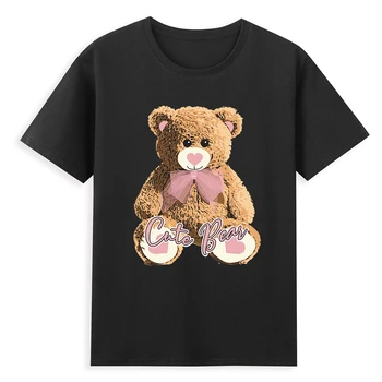 Vtipné macko T Tričko s Animovaná Grafika Najlepšie-predaj Módnych Tmavý Medveď Bavlna Top Unisex Cave Bear T-shirt