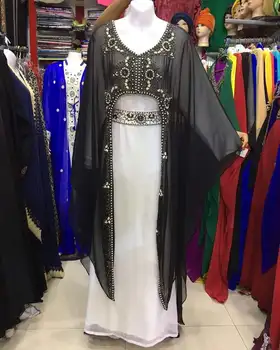 Nové Marocký Dubaj Kaftany Farasha Abaya Šaty Veľmi Efektné Dlhé Šaty