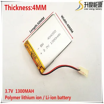 3,7 V 1300mAh 404050 Lithium Polymer Li-Po li ion Nabíjateľnú Batériu buniek Pre Mp3 MP4 MP5 GPS mobilné bluetooth