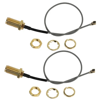 2X IPX / U. Fl, Aby SMA Konektor Samica Predelom Pigtail Kábel Mini-PCI 15 cm RF Zostavy Zlato