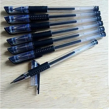 100 ks /veľa 0,5 mm čierne gélové pero, uhlík pero dobré písanie perom červený kov chirography kancelárie a školské pero, modrá pre študentov