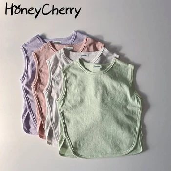 HoneyCherry Lete Tenké Multi-farebné Dievča Vesta Deti Oblečenie