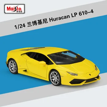 1:24 Lamborghini Huracan LP610-4 športové auto simulácia zliatiny model auta, hračky kolekcie darček