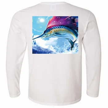 Vlastné Logo Rybárske Tričko pre Mužov Dlhý Rukáv Sun Ochranu UPF 50+ T-Shirts Pre Vonkajšie Rybárske Lete