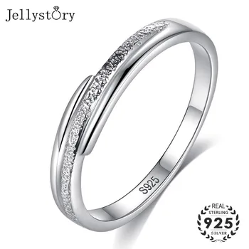 Jellystory 925 Sterling Silver Módne Jednoduché Krúžok pre Ženy, Jemné Šperky Prstene, Svadobné Zapojenie Výročie Strany Darček