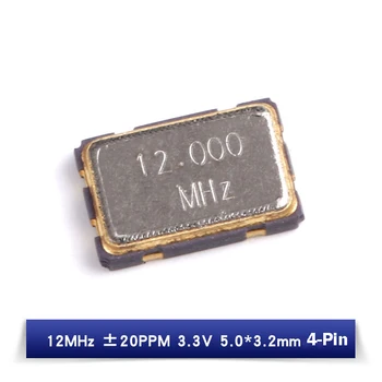 10PC 5032 12MHz 4-Pin SMD Aktívne Crystal Oscilátor 3.3 V 5.0*3.2 mm 4-Nohy Elektronických Komponentov