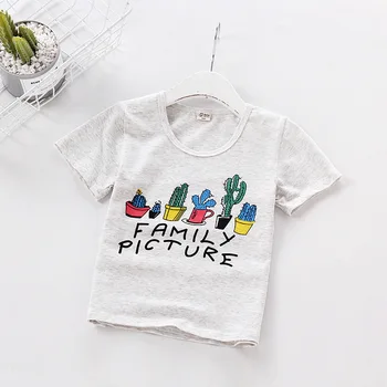 Letné dieťa High-grade T-shirt Odell bavlna Cartoon tlač Kaktus Dieťa pedál chlapec dievča Topy detské oblečenie Manufactor