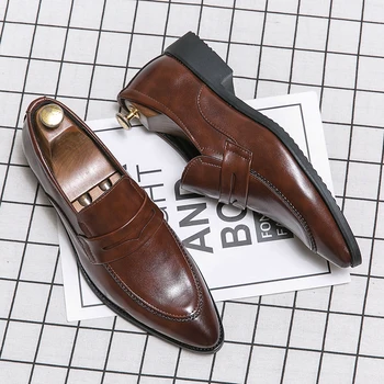 Módne Oblečenie Obuv Muži Muži Moccasins Topánky Móda Mužov Bežné Trend Kožené Luxusné pánske Kožené Oxford Topánky veľká veľkosť