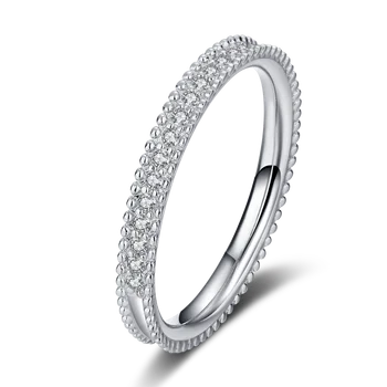 Aisne Reálne 0.15 ct VVS1 D Farba Moissanite Snubné Prstene Pre Ženy Zapojenie Bieleho Zlata Farba 925 Sterling Silver Šperky Krúžok