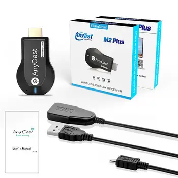 Anycast M2 Plus Miracast TELEVÍZOR Stick Adaptér Wifi Prijímač Dongle Chromecast Bezdrôtový 1080p pre ios andriod