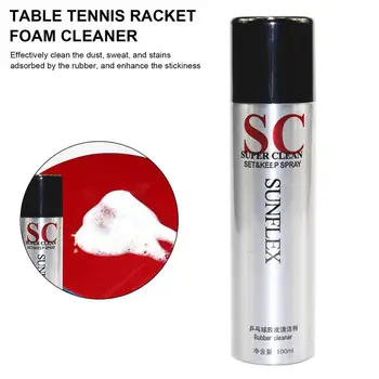 Stolný Tenis Raketa Foam Cleaner 100ml Predchádzať Starnutiu Antistatické Tackifier Profesionálny Penový Sprej Veľkú Kapacitu Čistiaci Prostriedok