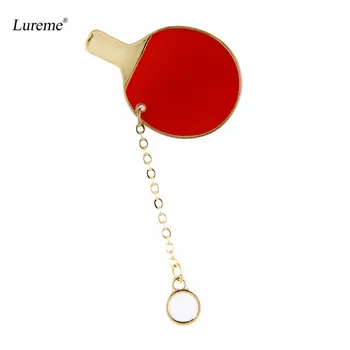 Lureme Roztomilý Stolný Tenis Pádlo & Loptu Nastaviť Brošňa Pin pre Ženy a Dievčatá, Ping Pong (br000062-1)