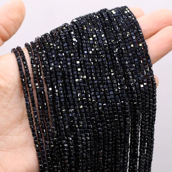 Prírodné Obsidian Kameň Tvárou Malé Korálky Šperky Voľné Dištančné Korálky Pre Šperky, Takže DIY Charms Náramky Pre Ženy, 2mm