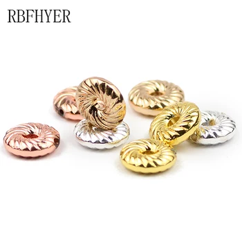 RBFHYER Kolo Hematite Kruhu Rose Gold farba Voľné Prírodného Kameňa Korálky Handmade náramok, Takže DIY Kúzlo Príslušenstvo Šperky