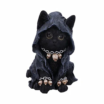Mačka Halloween Trávnik Gnome,Roztomilý Čierna Mačka, Knižnica, Vonkajší Záhradný Čarodejnice s Mačka Záhrada Sôch na Halloween Dekor Dekorácie