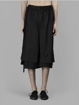 Chunxia nové módne mužskej mládeže bežné nohavice voľné módne zmluvne black príliv 7 minút reďkovka nohavice