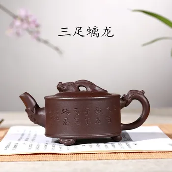 Yixing sú odporúčané peng-cheng gu čisto manuálne statívy longnu čaj hrniec rudy fialová hliny teapots