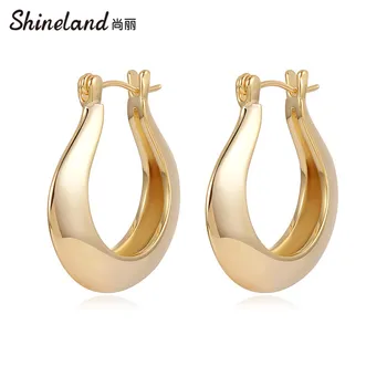 Shineland Vintage Preháňania Kovové Geometrické Visieť Náušnice Pre Ženy Vyhlásenie Brincos Módne Šperky Darček 2021 Veľkoobchod