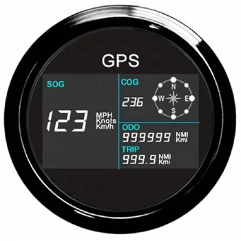 85mm Morských Lodí Motocykel Digitálne GPS Tachometer Tripmeter počítadlo kilometrov 7 Farieb Podsvietenia