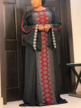Plus Veľkosť African Party Šaty pre Ženy Elegantné Moslimských Módne Abayas Dashiki Diamond Večerné Šaty Kaftan Dlho Maxi Šaty 2022
