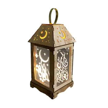 EID Mubarak LED Svetlo Sviečky Ramadánu Dekorácie Noc Lampa Pre Domáce Islamskej Moslimskej Strany Eid Dekor Kareem Ramadánu