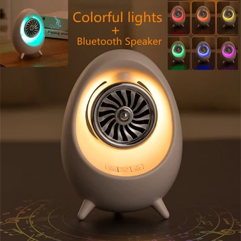 LED Farebné Dekoratívne Nočné Svetlo s Bezdrôtovým pripojením Bluetooth Reproduktor USB Nabíjanie Vonkajšie Prenosné Subwoofer Spálňa stolná Lampa
