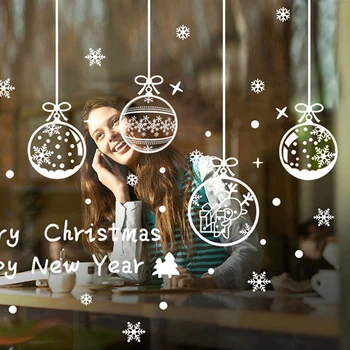 Vianoce, Nový Rok Nálepka Na Okno Nálepky Zimné Stenu Nový Rok Nálepky, Obývacia Izba, Spálňa 2022 Vianočné Nové Okno