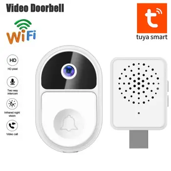 Tuya Video Zvonček WiFi Vonkajšie Dvere Bell Batérie Intercom Smart Home Bezdrôtové Kamery, Dverového Telefónu, S Nočné Videnie Monitorovanie