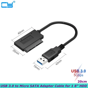 Vysoko-Rýchlostný Prenos Ľahko Disk USB 3.0 Micro SATA 16Pin Msata 7+9 Kolíkový Adaptér Kábel, Vhodný pre 1 8