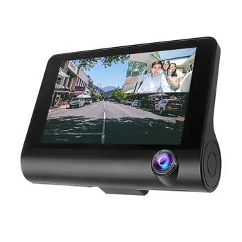 Disk Rekordéra 8G TF Karta Cam Dash Slučky Triple Objektív širokouhlý Objektív Fotoaparátu Predné, Zadné, Auto Dash Nahrávanie Digitálneho Auto Kamery