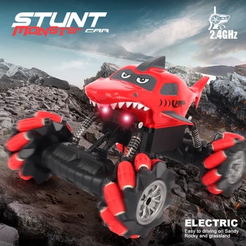 2022 NOVÉ RC Stunt Car so svetlom Diaľkové Ovládanie Elektrické Hračky RC Drift Auto 2.4 GHz 4WD Otáčania Darček pre Deti Chlapcov