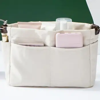 Anti-špinavé Módne Bag-in-taška Tote Líniové Vložiť Vak Cube Tvar Organizovať Linajkované Tašky Vhodné na Výlet